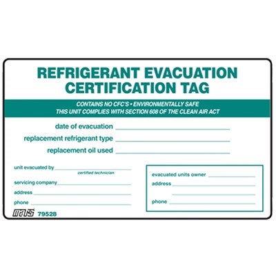 REFRIG EVAC CERTIFICATION 5PK