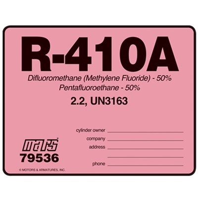 R-410A REFRIG ID LABEL (10PK)