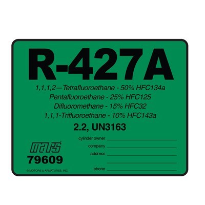 R-427A REFRIG I.D. LABELS 10PK