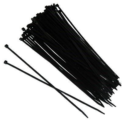 8  BLACK STD TIE 100PK