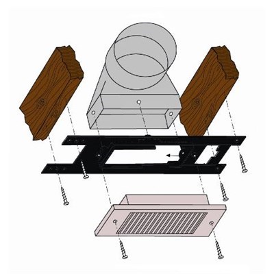 REGISTER FRAME 4IN WIDE; 8-14 IN ADJ