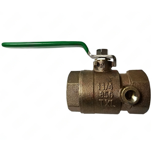 BALL VALVE 1-1/4 W/ TAP FOR TEST COCK