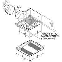 BROAN MULTI-SPEED FAN W/MOTION