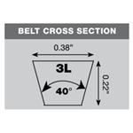 3L FHP BELT 3/8 X 72IN